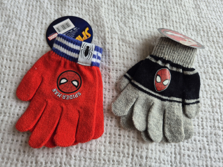 rukavice pletene spiderman
