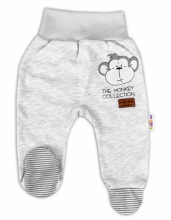 Kojenecké polodupačky Monkey - sv. šedý melírek